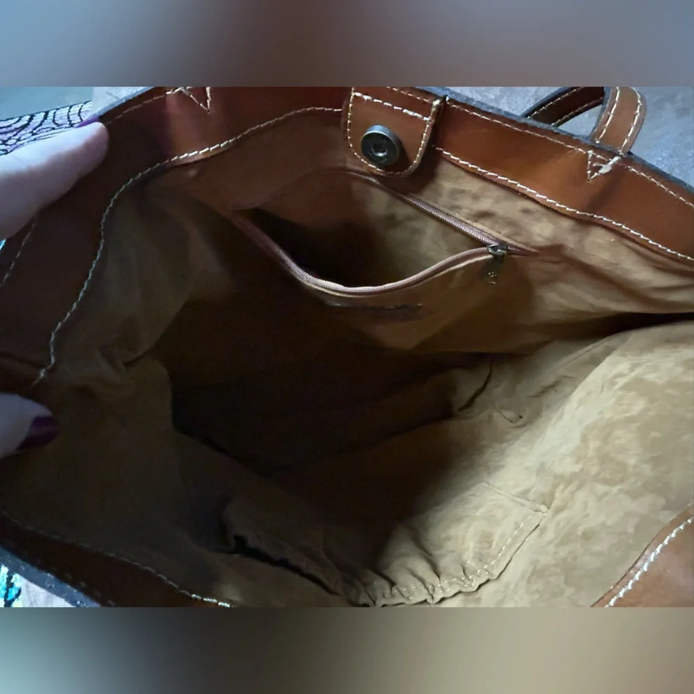 Patricia Nash Napoli Map Leather Tote